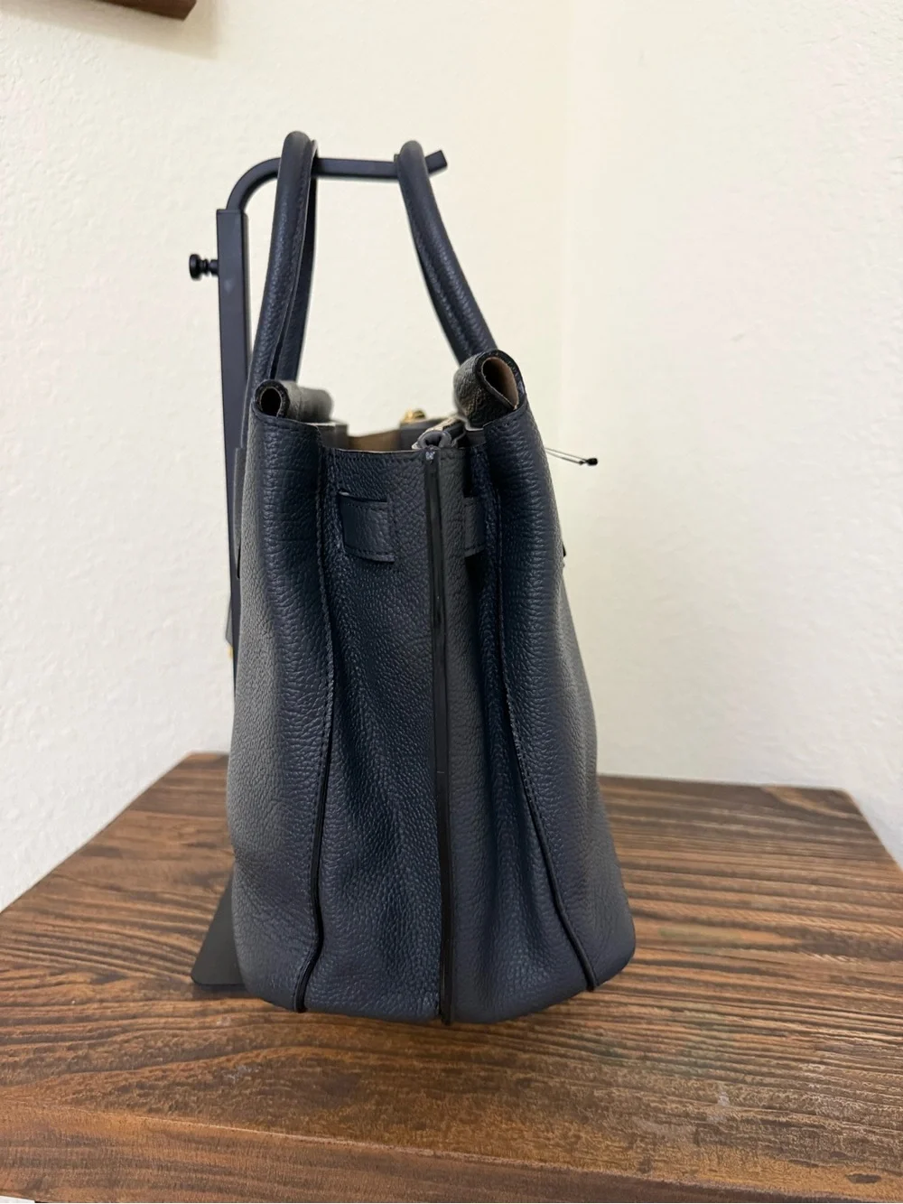 MCM Millie Medium Satchel – Phantom Gray Pebbled Leather | COA Included